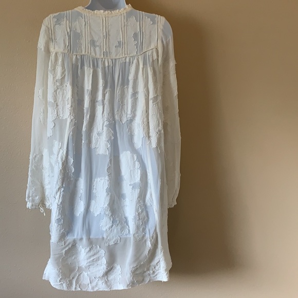 Aritzia Wilfred XXS oversized burn out ivory sheath dress wedding boho l… - Picture 6 of 10